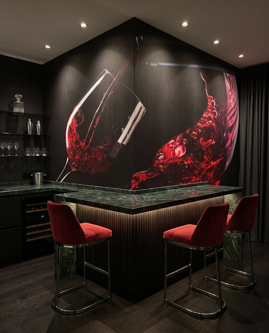 Wine in Motion in an interior
