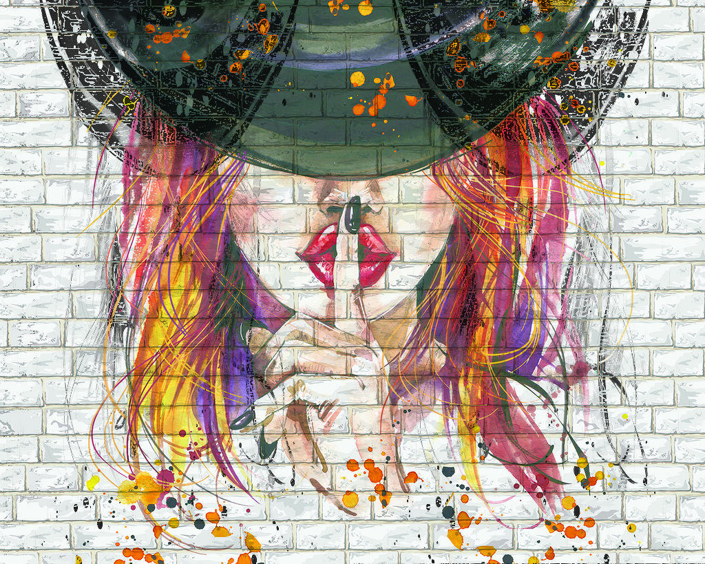 Finger to painted lips — full design