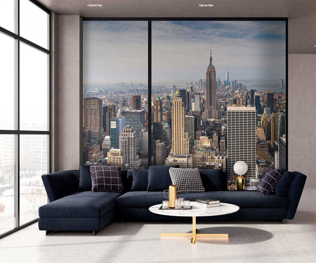 Window Over Manhattan in an interior