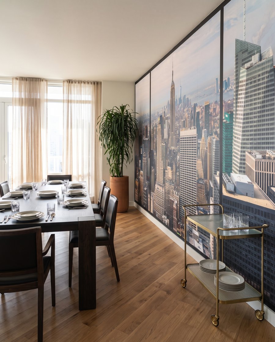 Window Over Manhattan in an interior