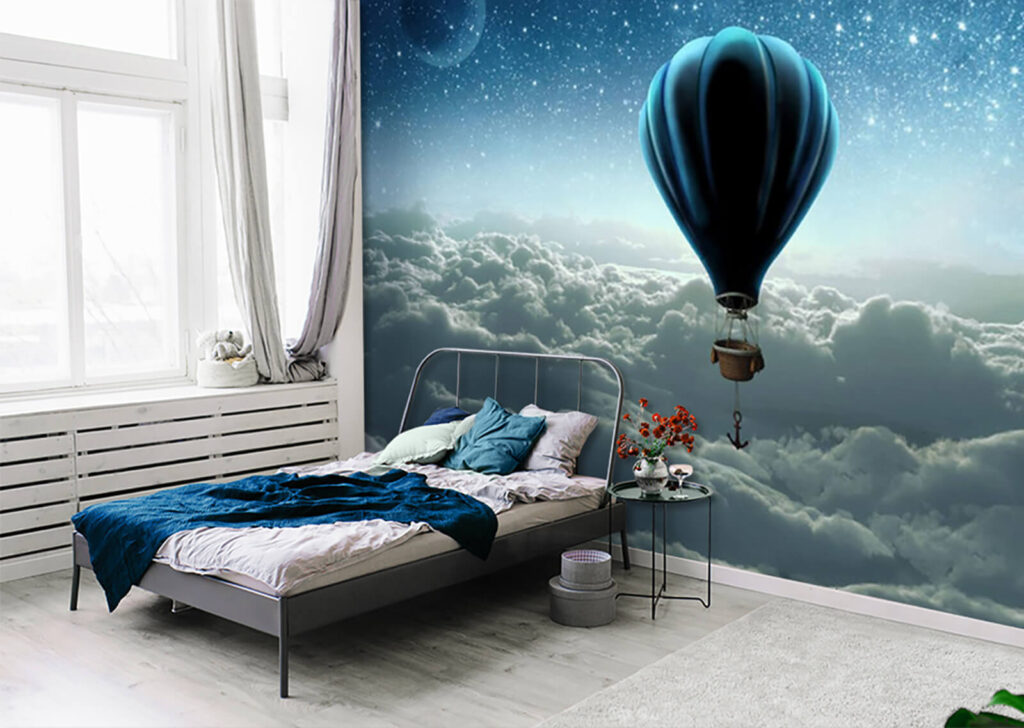 Balloon Above the Clouds in an interior