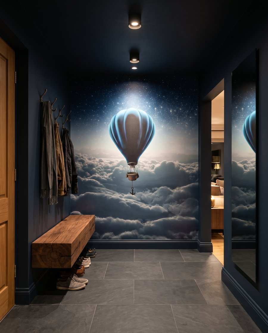 Balloon Above the Clouds in an interior