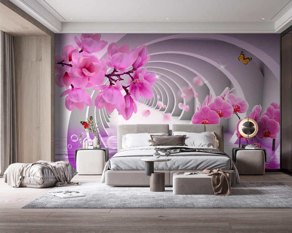 Orchids along arches — interior 2