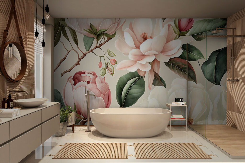Magnolia and Peony in an interior