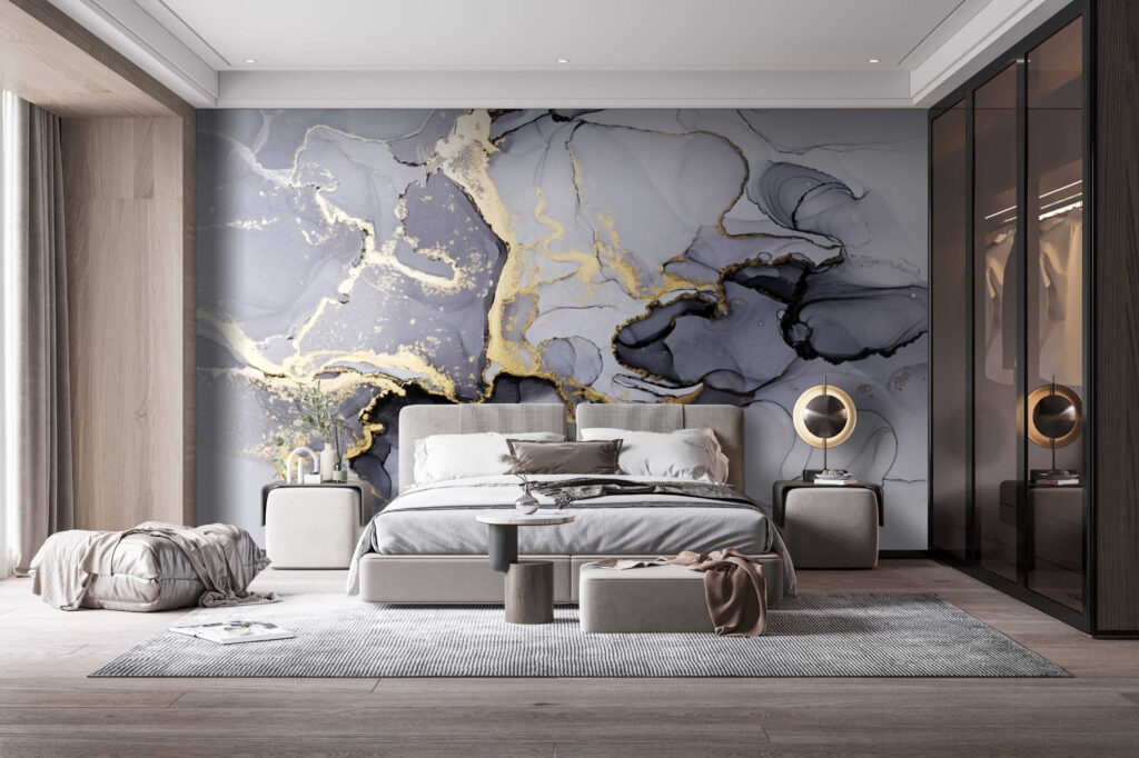 Gold-veined abstract shapes — interior 1