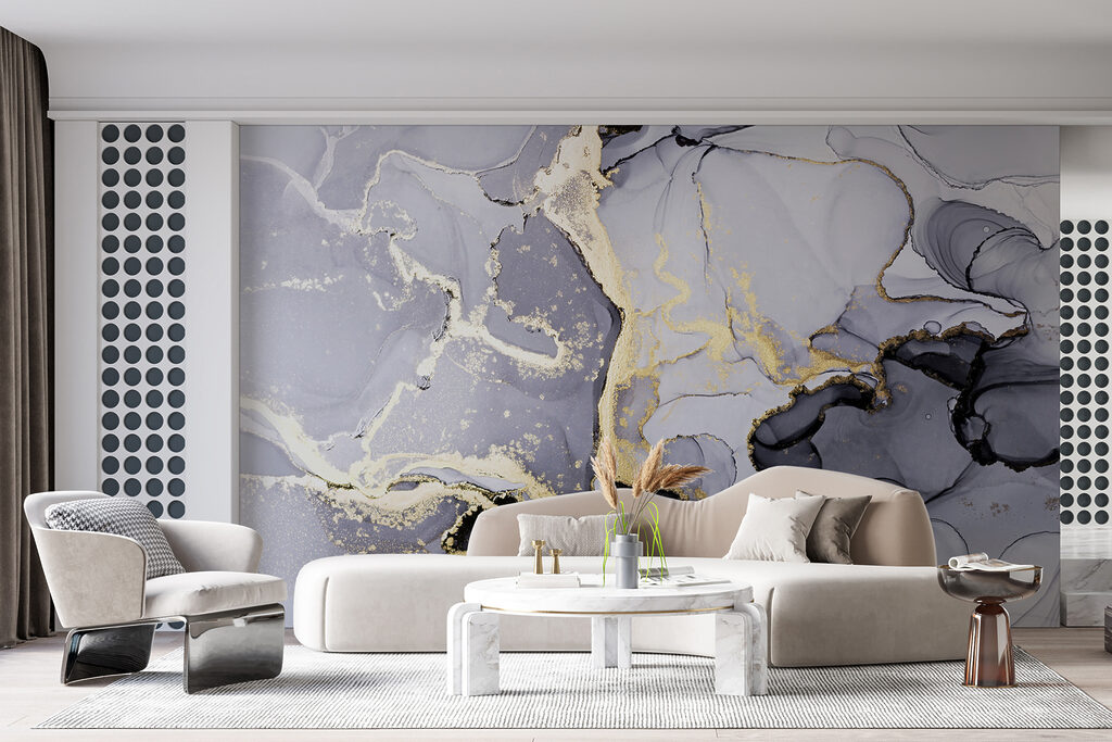 Gold-veined abstract shapes — interior 3