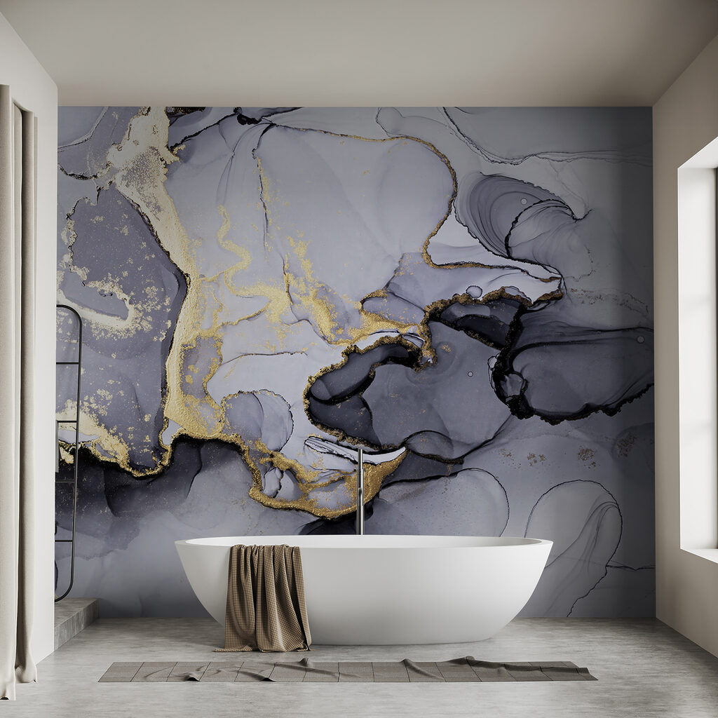 Gold-veined abstract shapes — interior 4