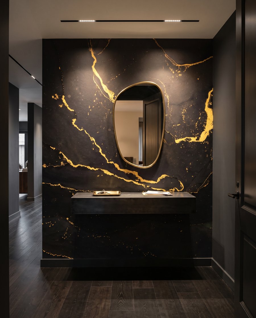 Dark Stone Goldleaf in an interior