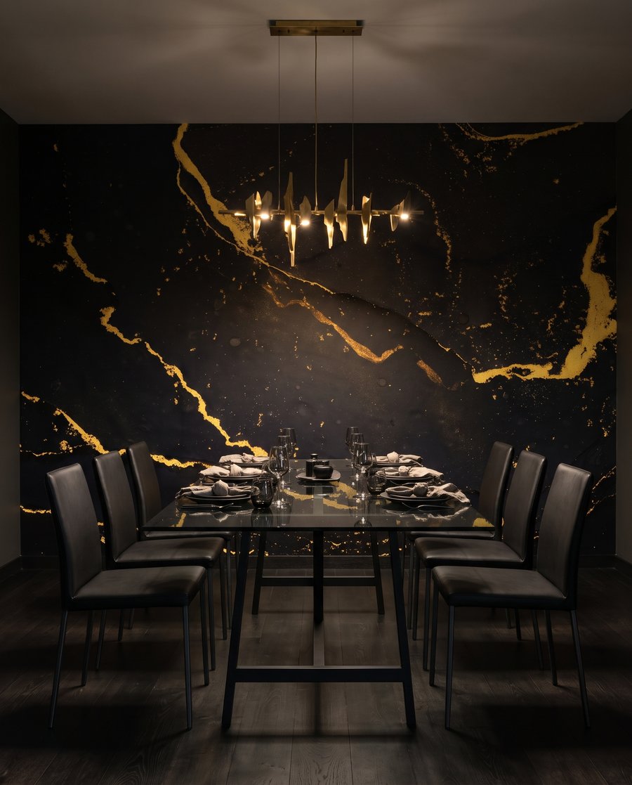 Dark Stone Goldleaf in an interior