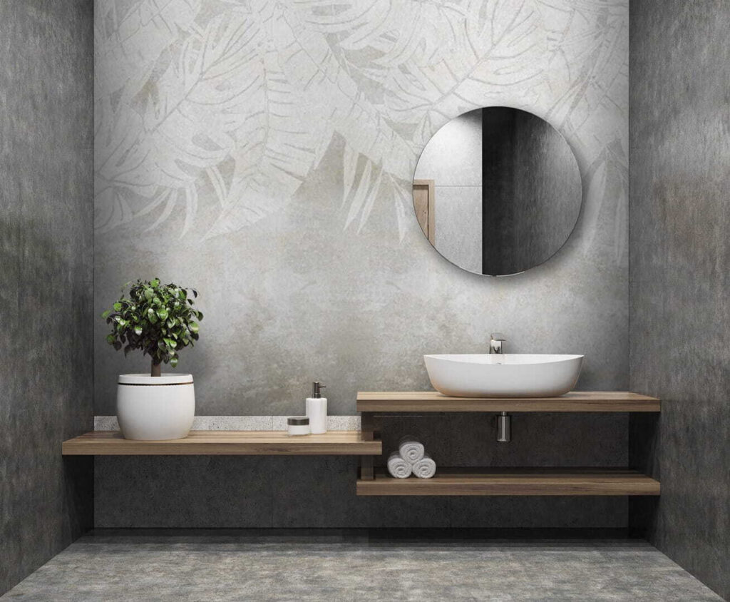 Leaf Impressions on Plaster in an interior