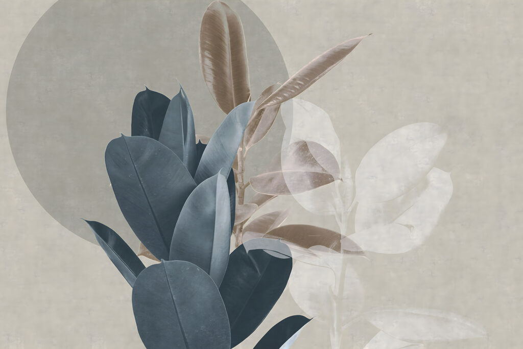 Leaves before a circle — full design