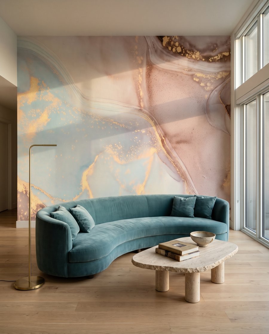 Pastel Mineral Flow in an interior