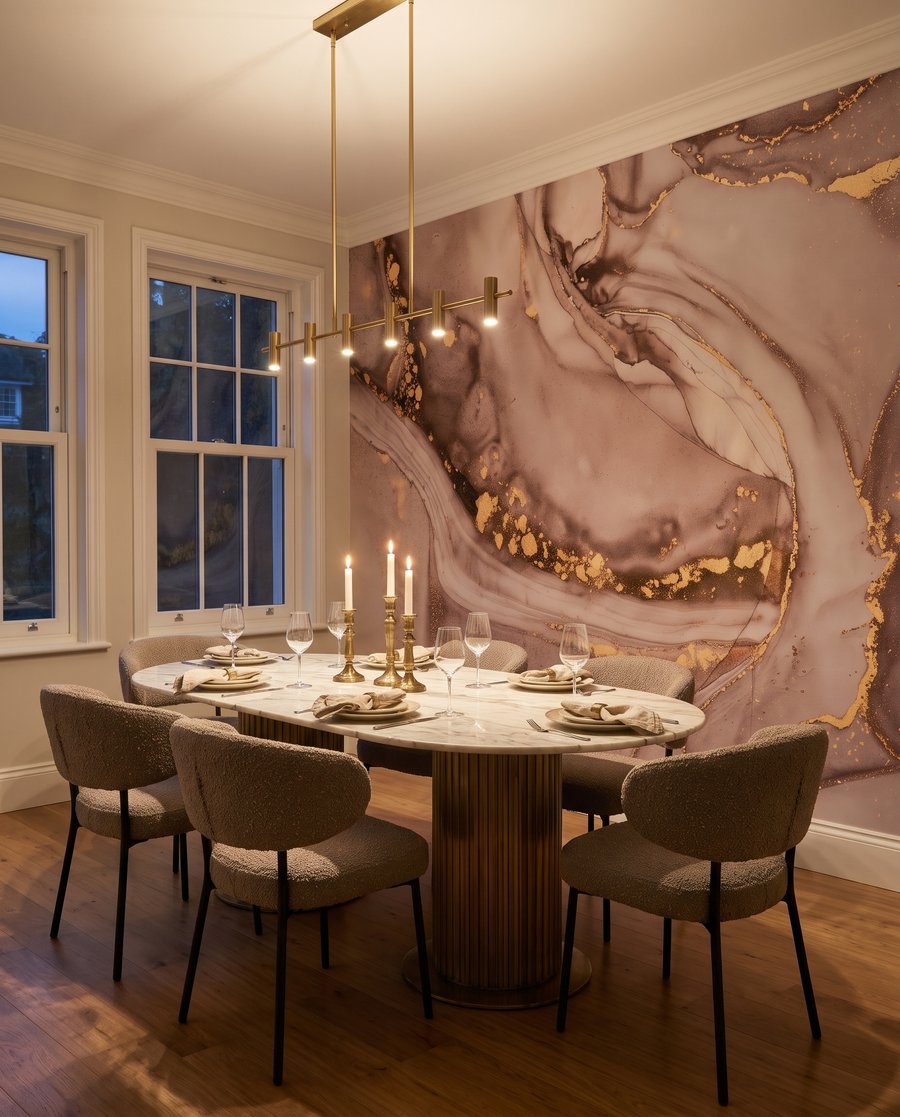 Pastel Mineral Flow in an interior