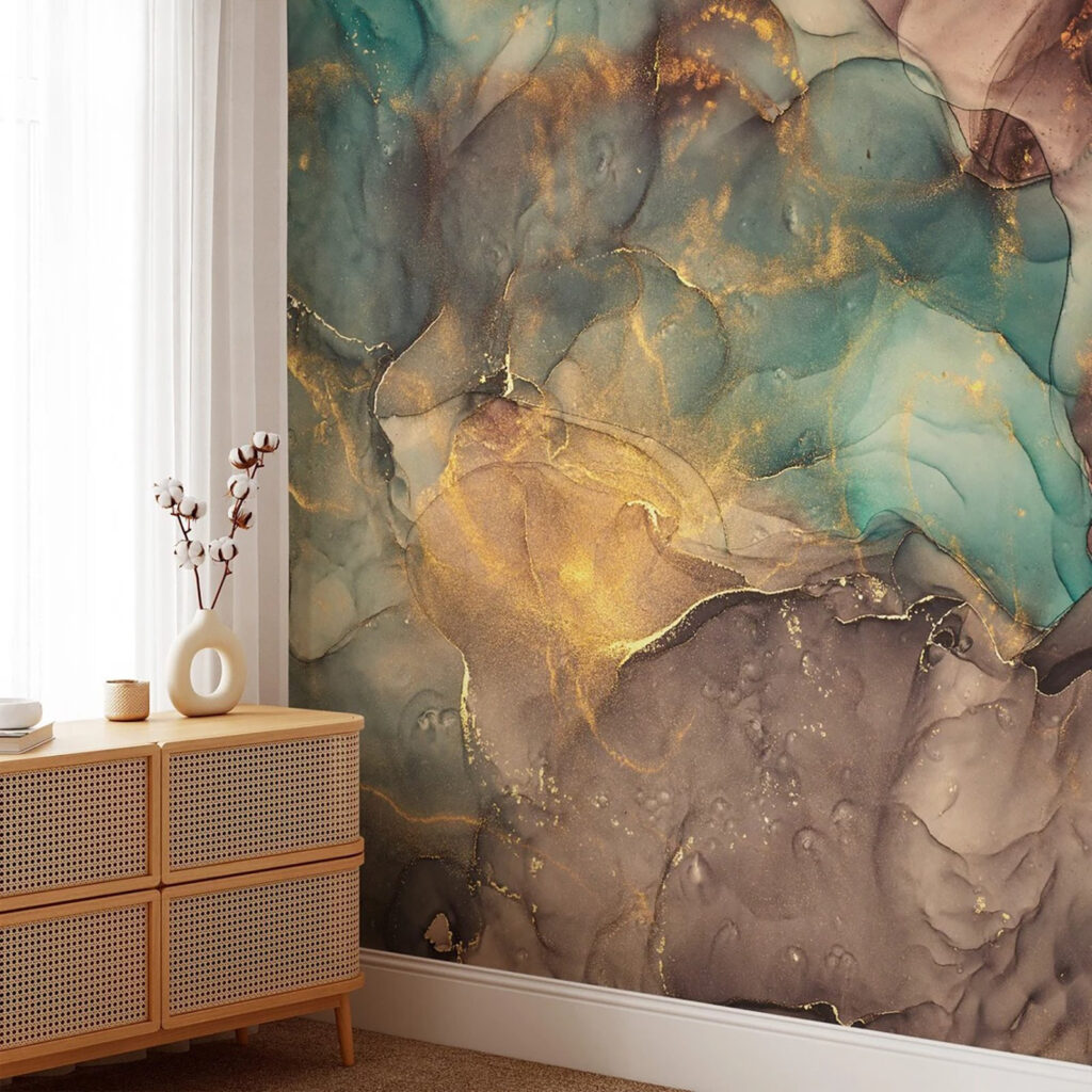 Earth tones with turquoise — interior 3