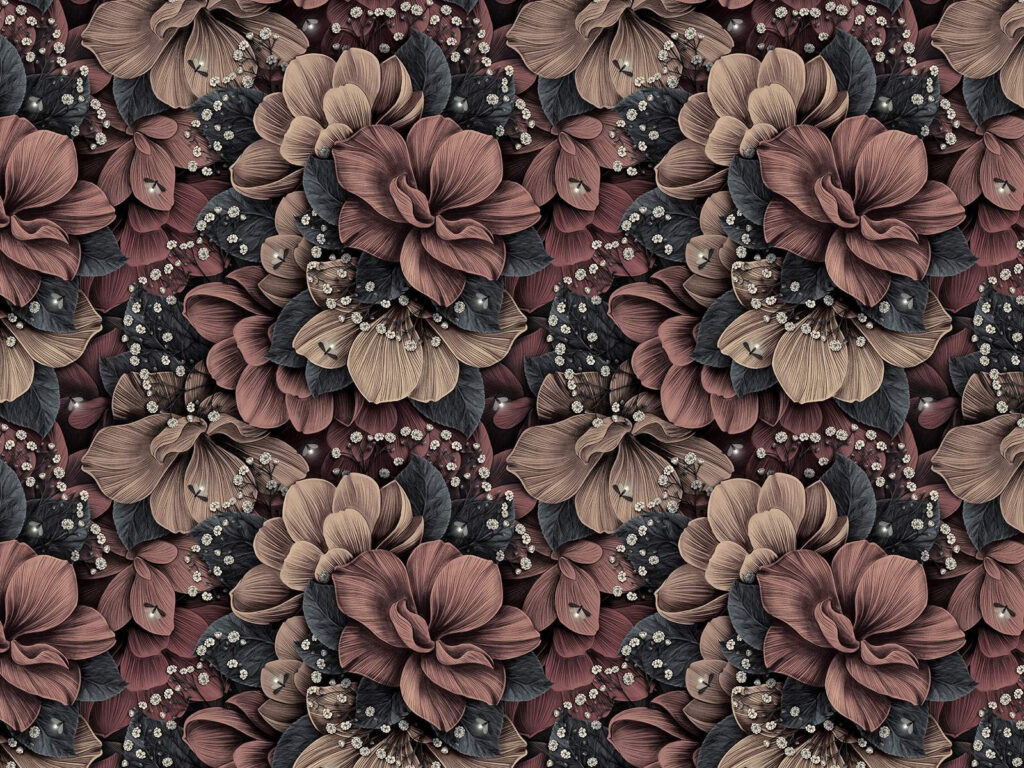 Sculpted Flower Pattern — full design