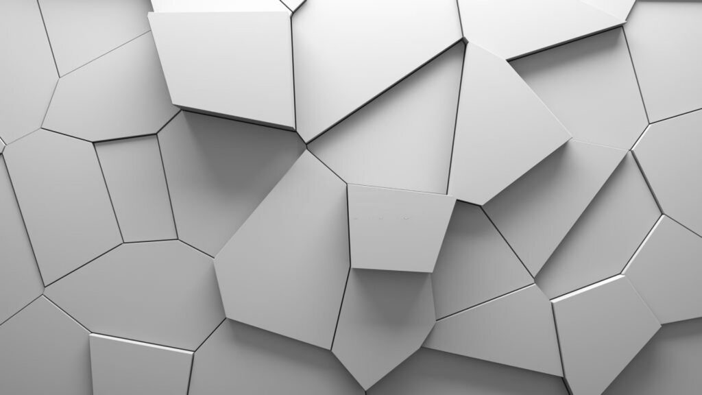 White polygons stand out — full design