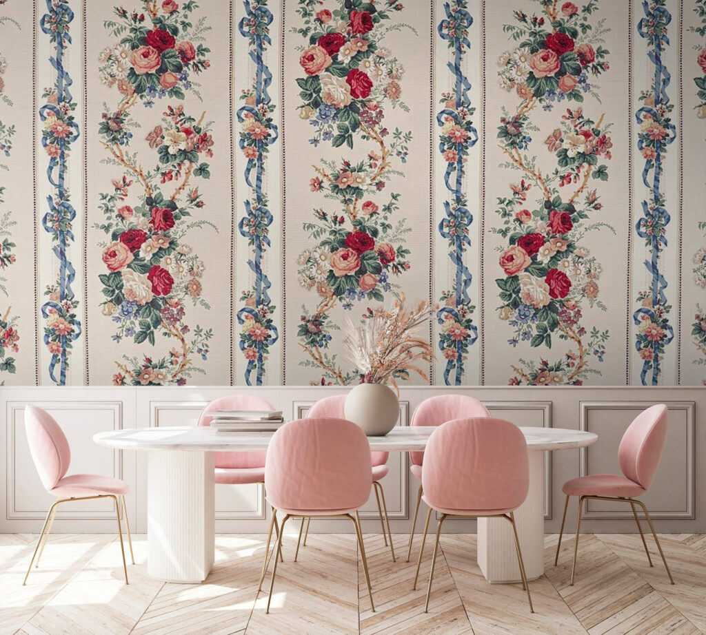 Vintage Rose Stripes — interior 3