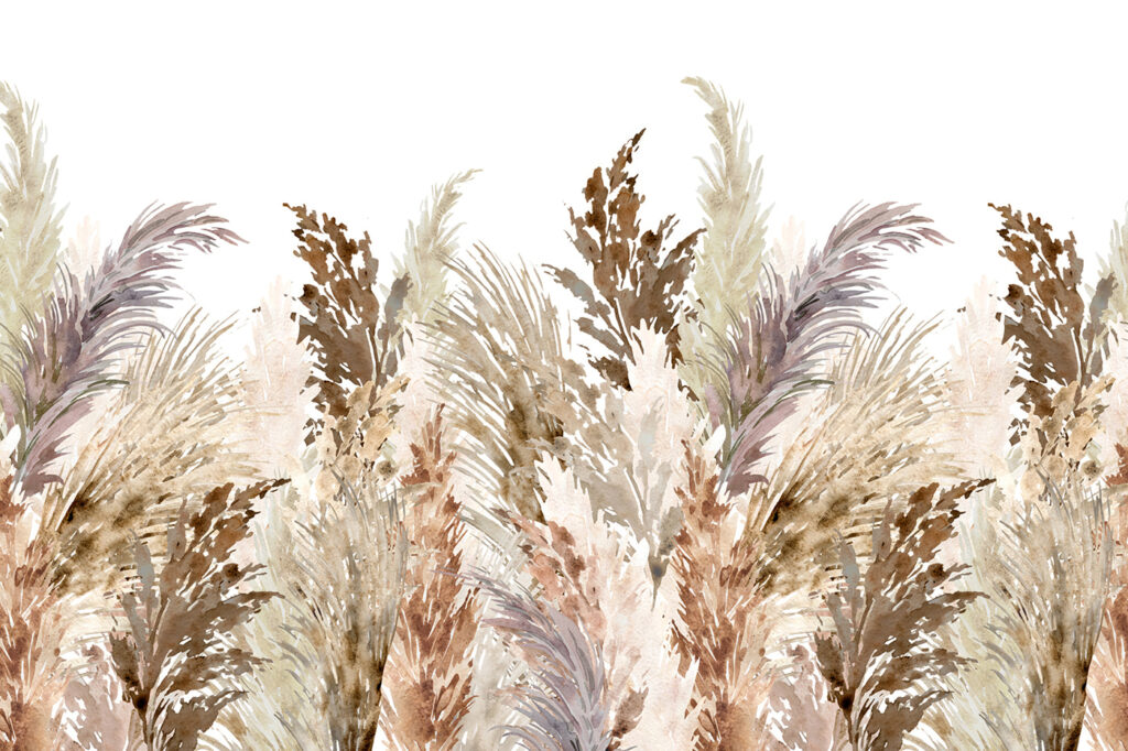 Plume grass, earth tones — full design