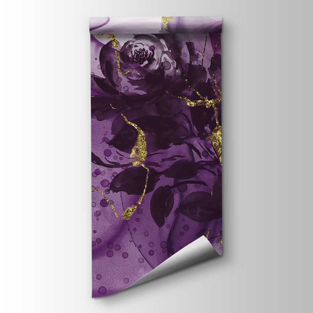 Purple roses with gold — product view
