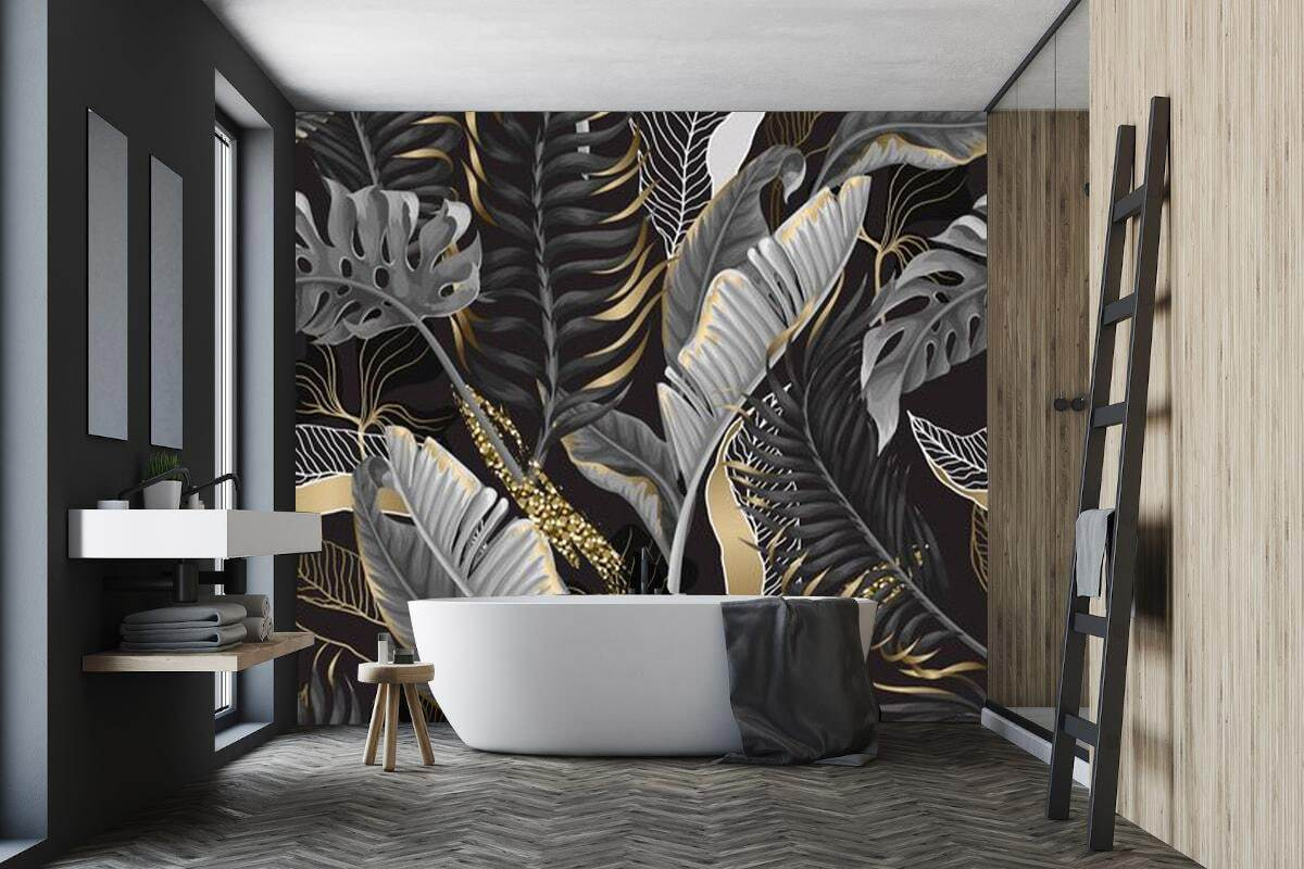 Leaves at Night in an interior