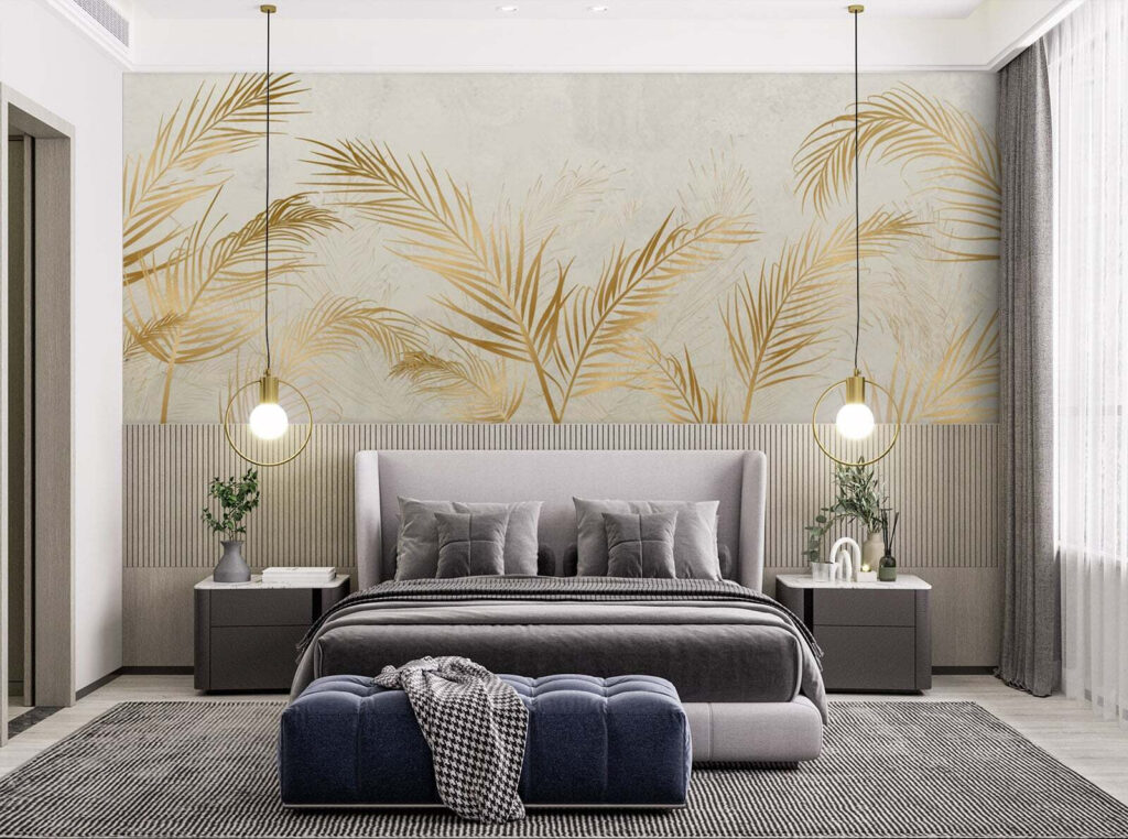 Gold palm fronds — interior 2