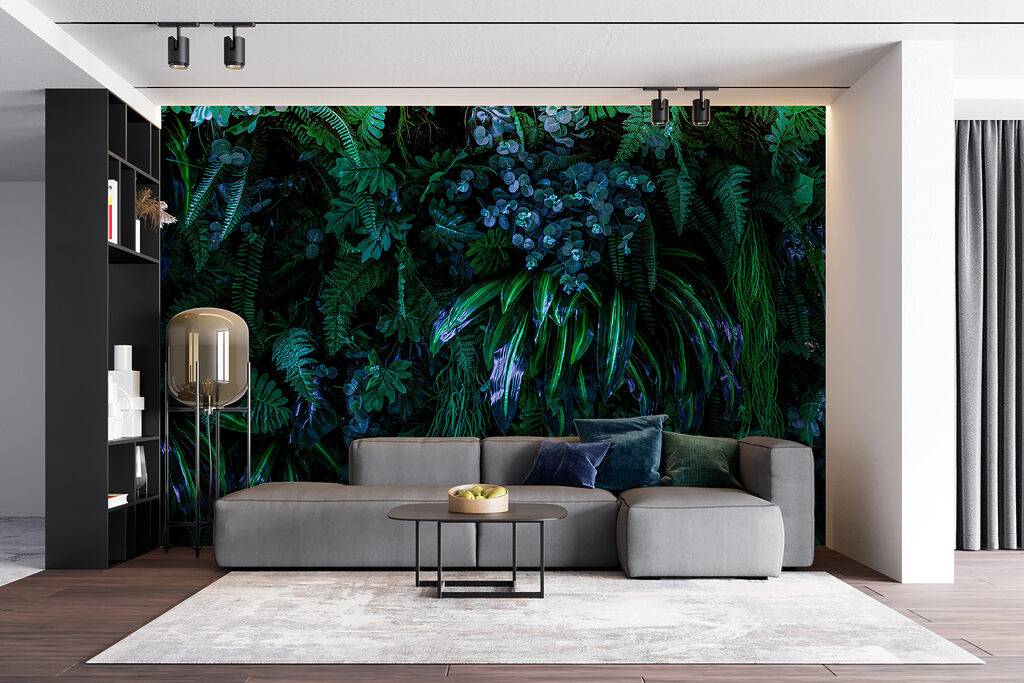 Blue flowers in jungle — interior 4