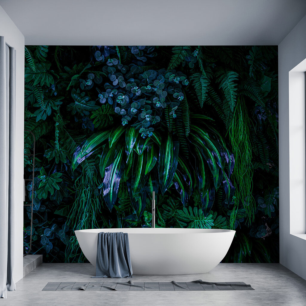 Blue flowers in jungle — interior 5