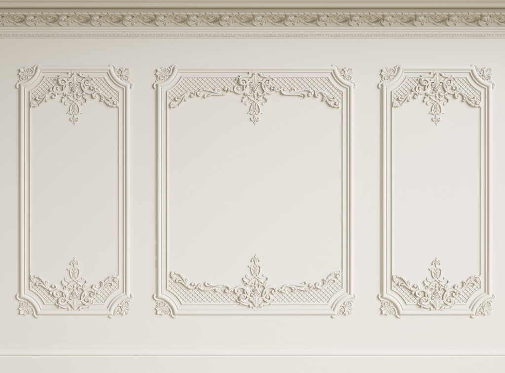 Cream panels with mouldings — full design