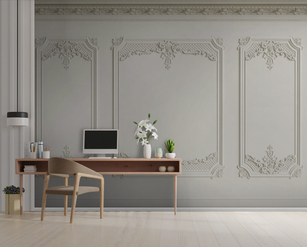 Cream panels with mouldings — interior 3