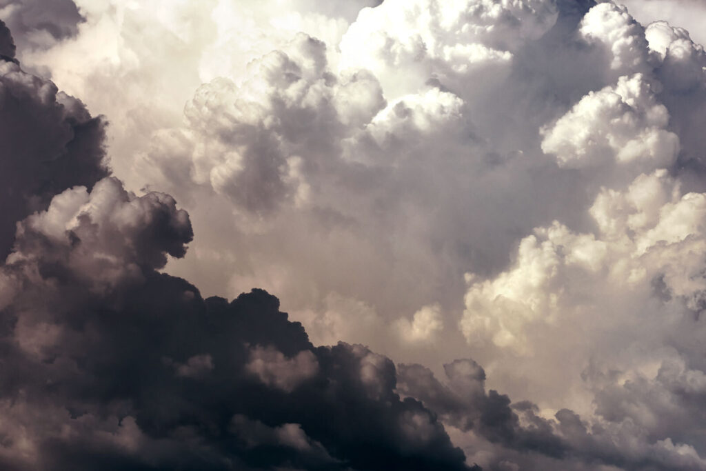 Dark clouds around sunlight — full design
