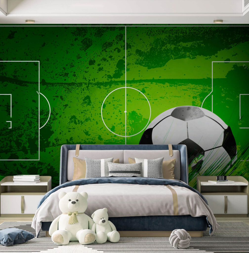 Football on a pitch — interior 1