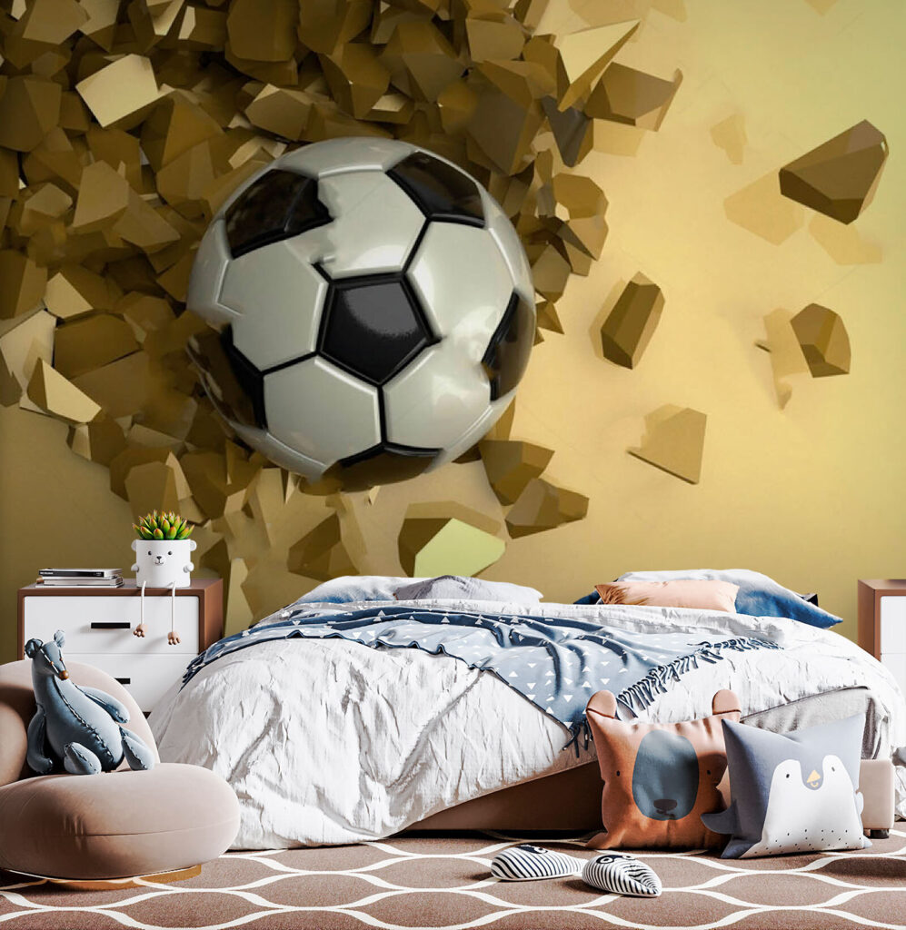Football through golden wall — interior 1
