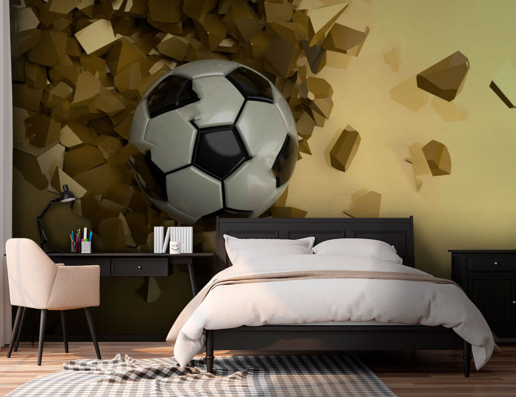 Football through golden wall — interior 3