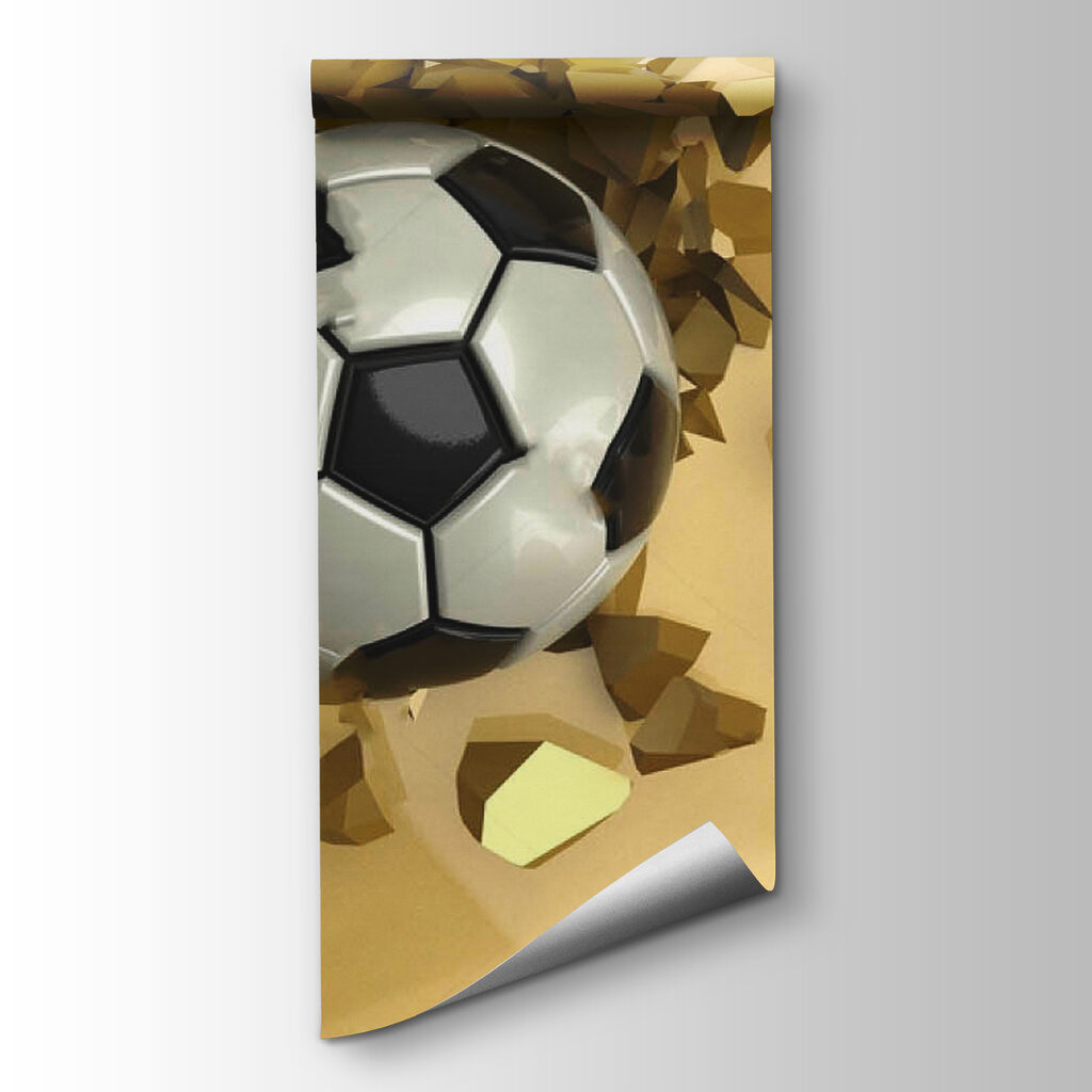 Football through golden wall — product view