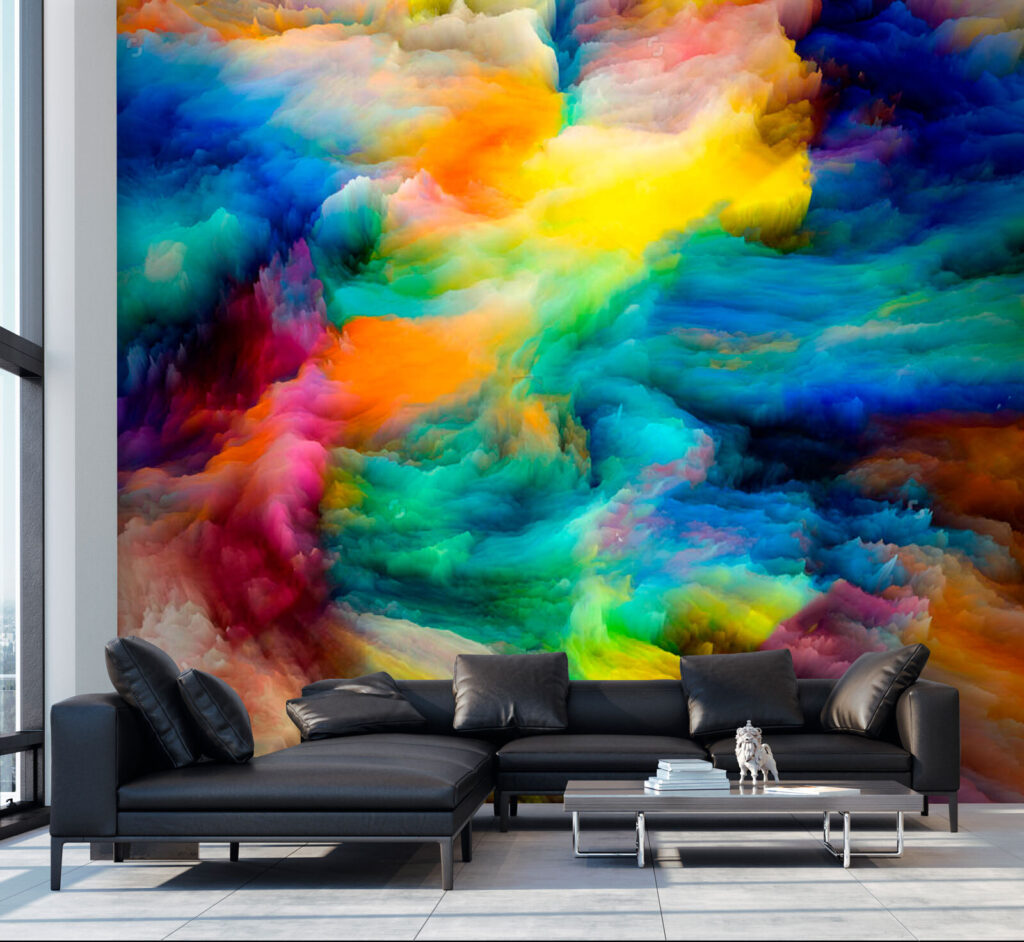 Swirling colour clouds — interior 3