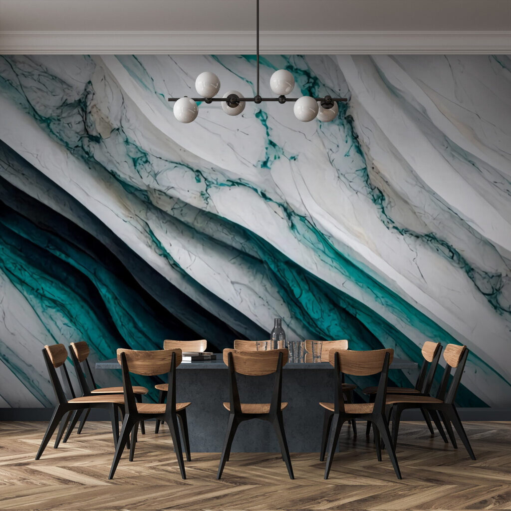Turquoise veins run diagonally — interior 1