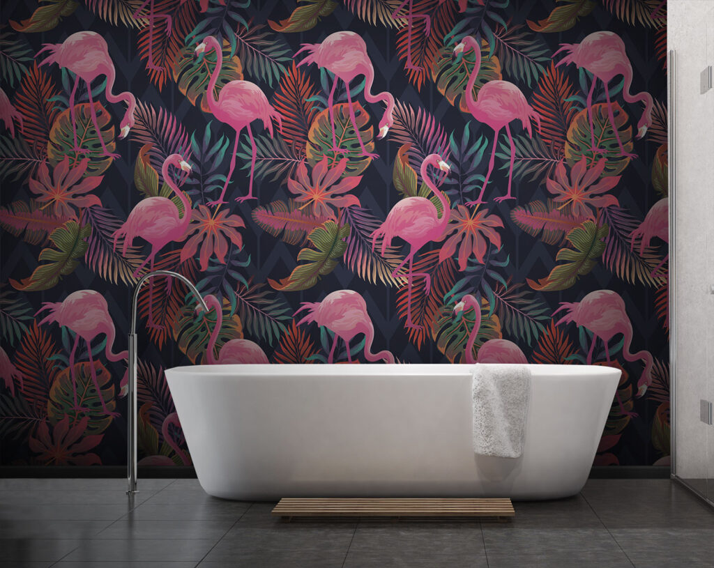 Flamingo Tapestry in an interior