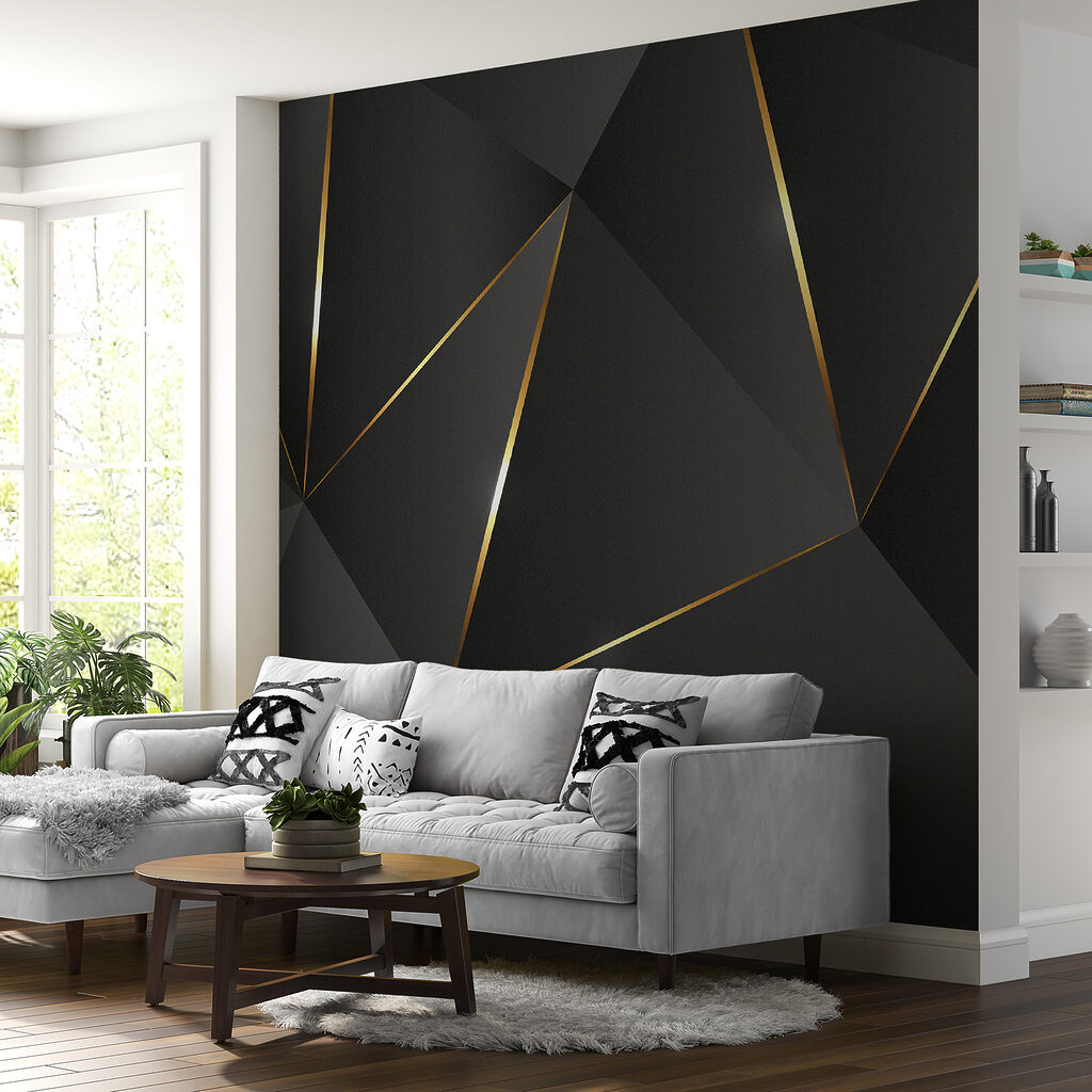 Black facets, gold edges — interior 4