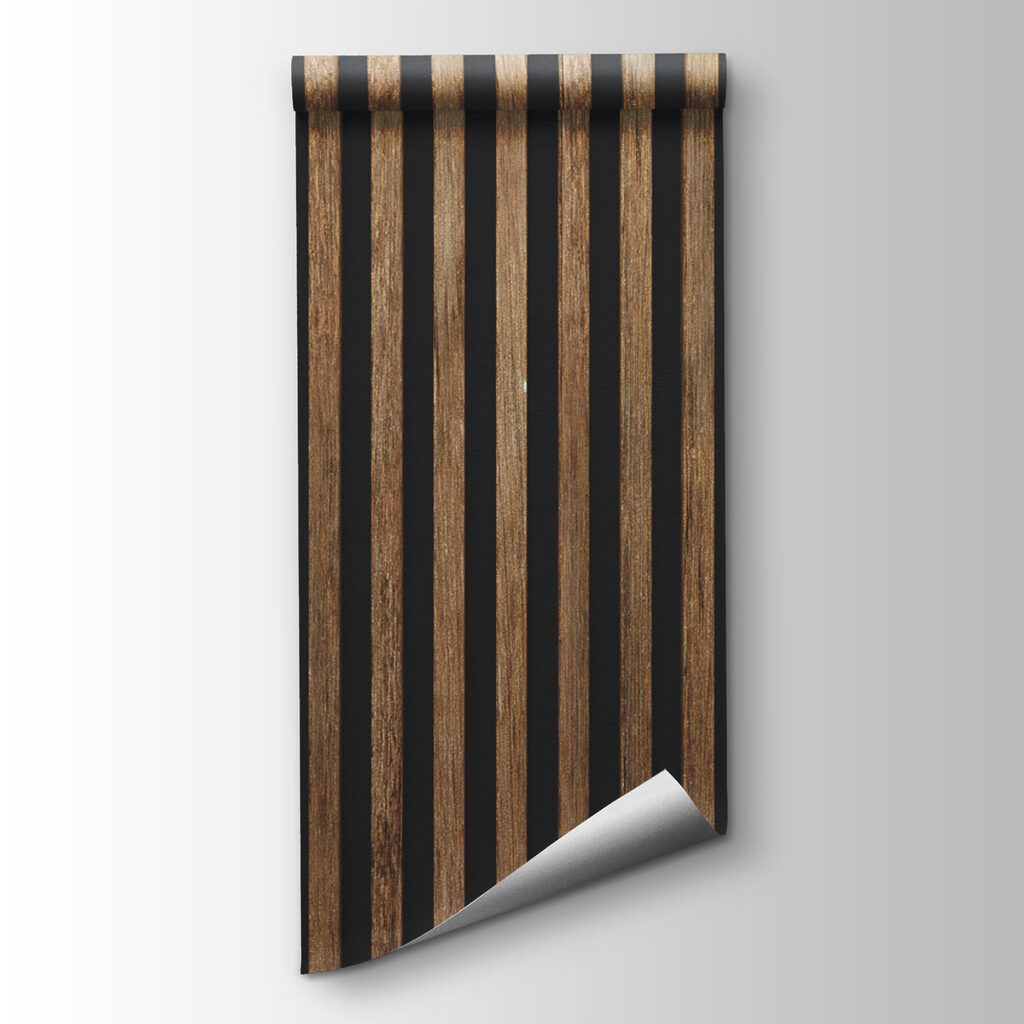 Wooden slats, dark joints — product view
