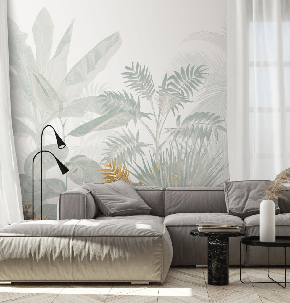 Ferns above pale palms — interior 3