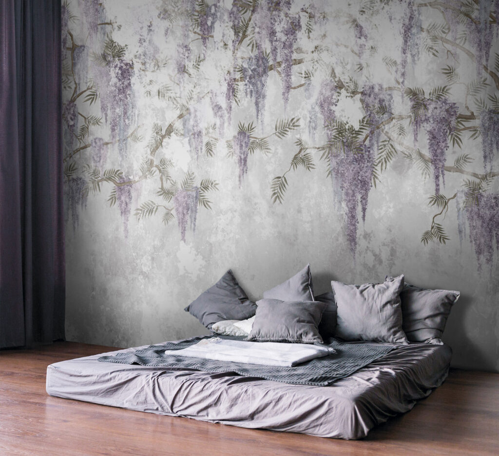 Hanging purple blossoms — interior 2
