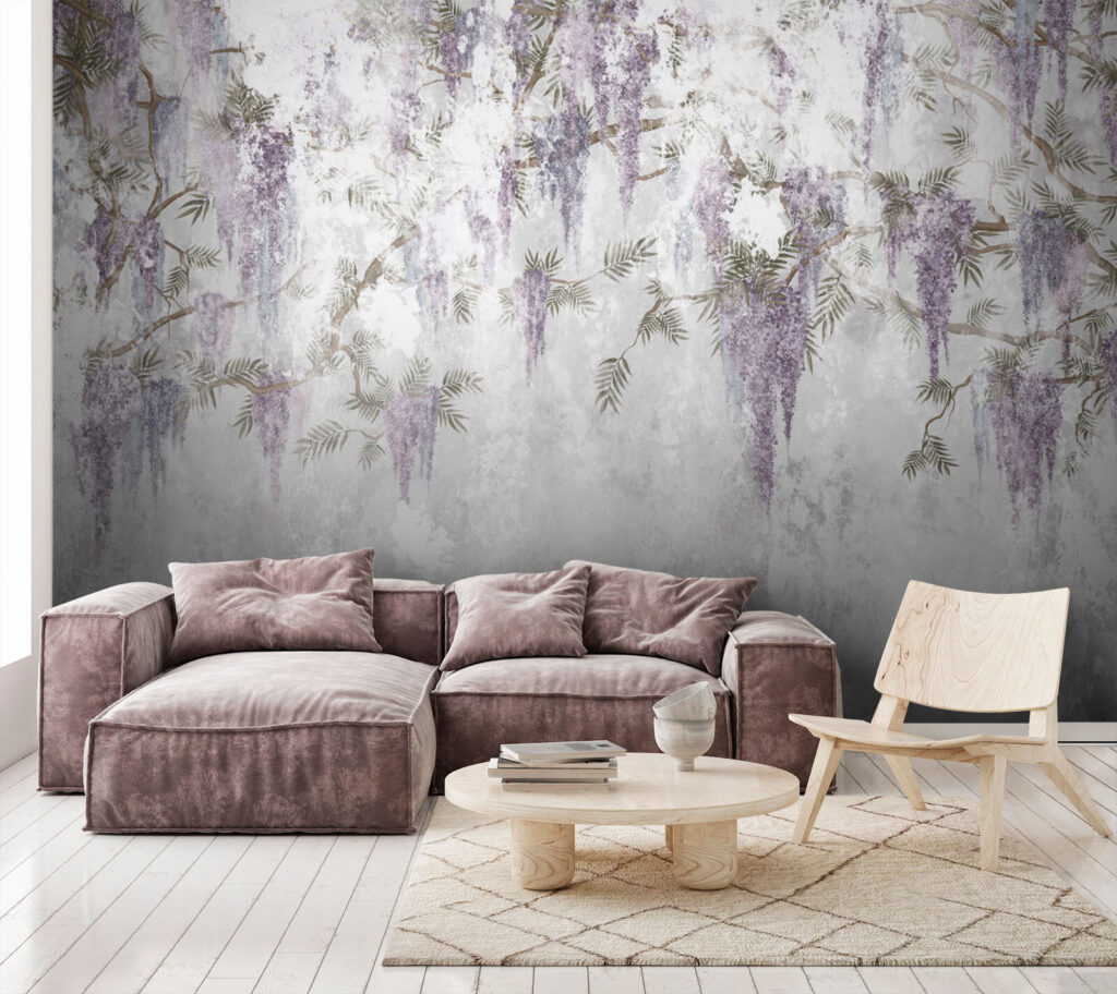 Hanging purple blossoms — interior 4