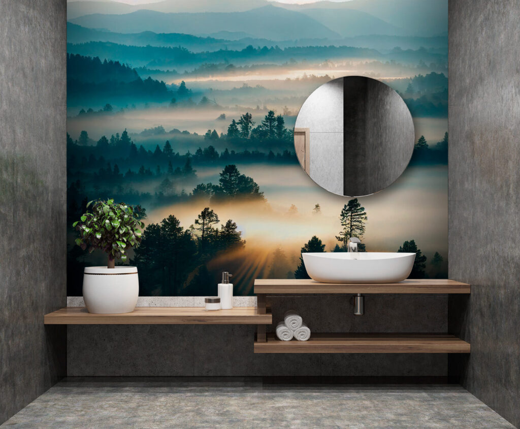 Mist between wooded hills — interior 3
