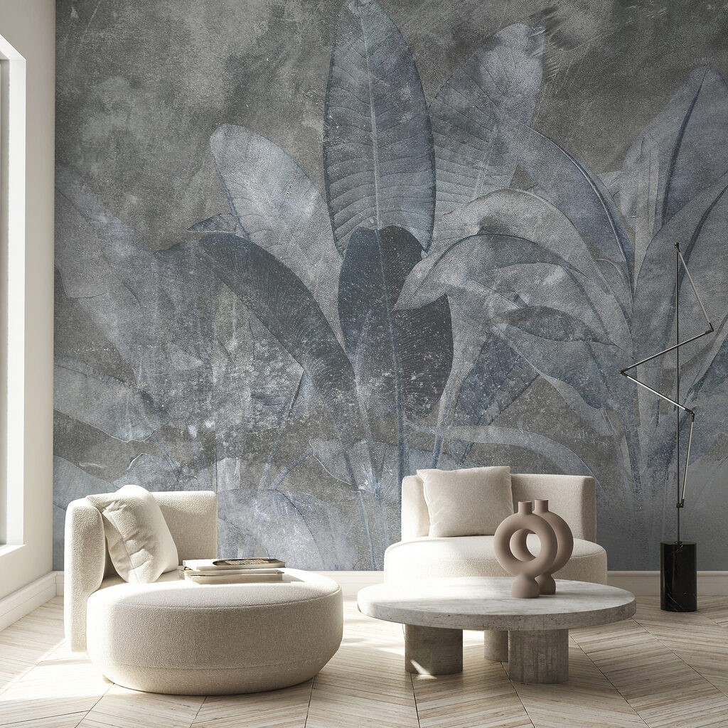 Leaves on Weathered Stone in an interior