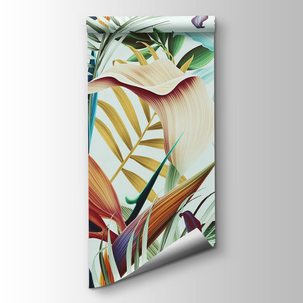 Paradise flowers, blue leaves — product view