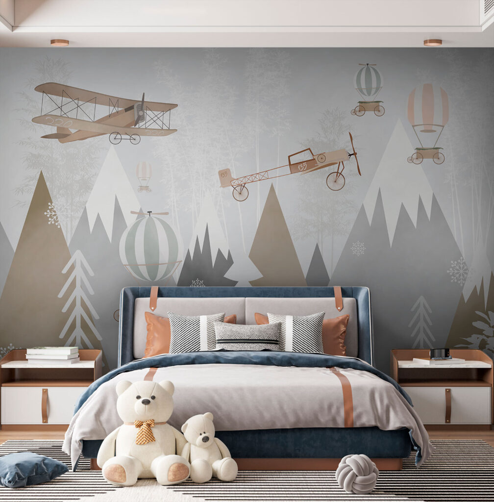 Aeroplanes above mountain forest — interior 1