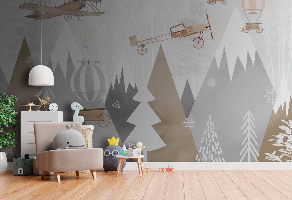Aeroplanes above mountain forest — interior 3