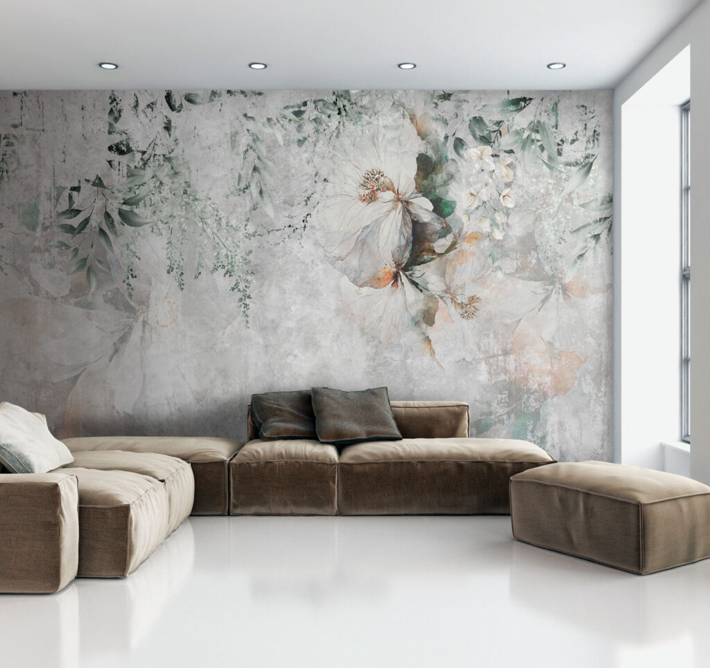 Flowers fade into paint — interior 2