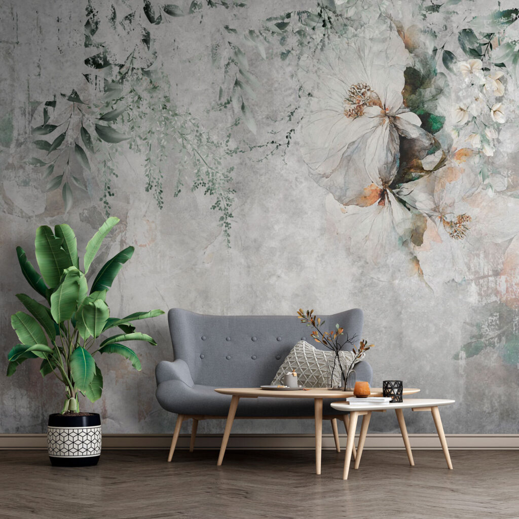 Flowers fade into paint — interior 4