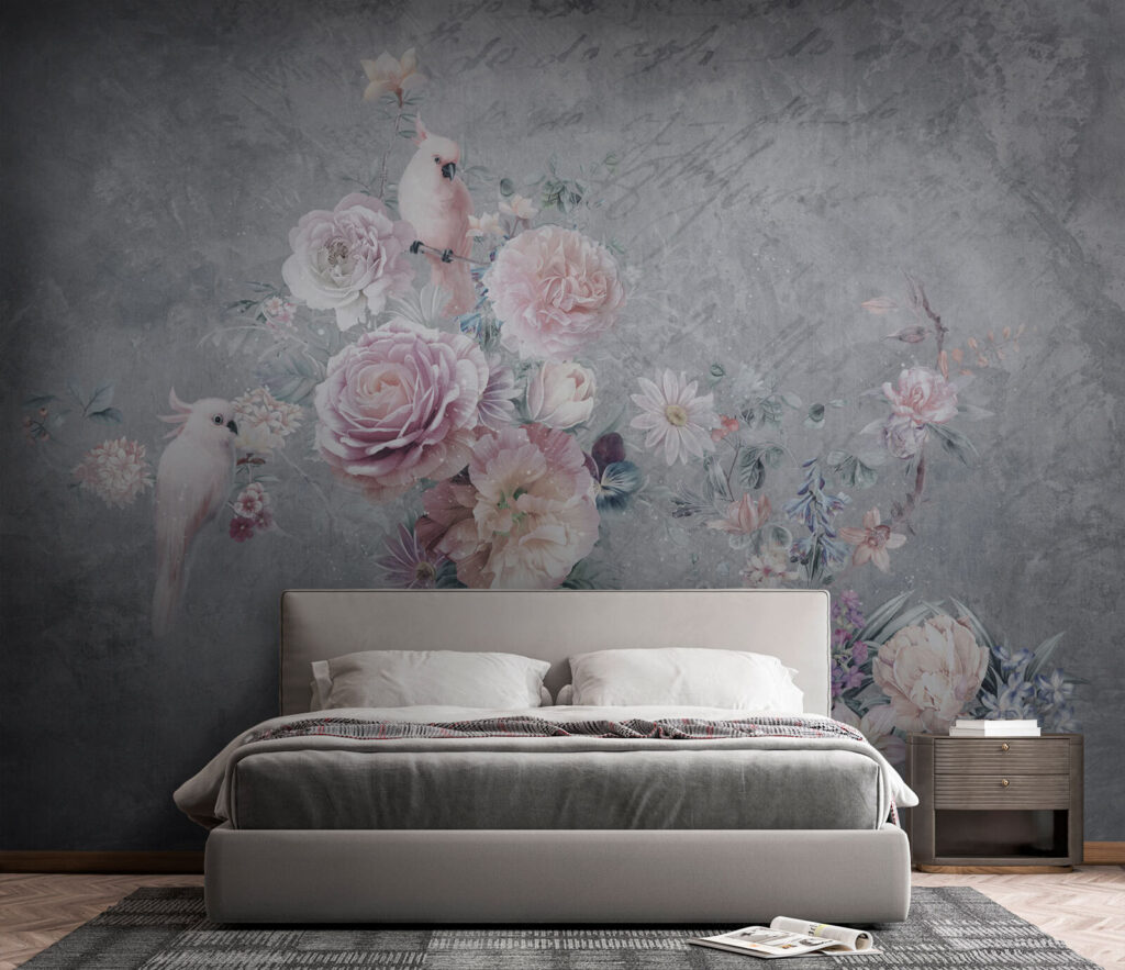 Cockatoos among roses — interior 2